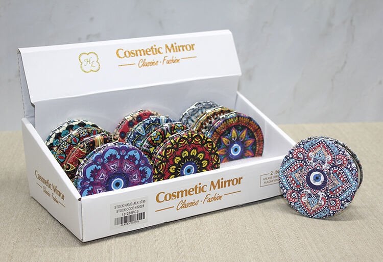 Taşlı El Aynası Yuvarlak İnce