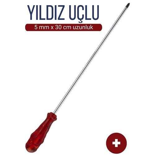 TransForMacion 5 mm Uç 30 Cm Uzunluk Yıldız Uç Tornavida