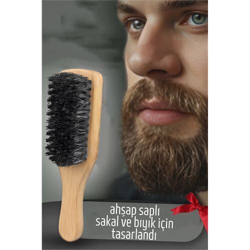 Sakal Tarama Fırçası Ahşap Saplı
