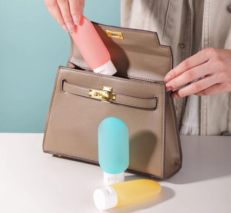 Seyahat Tipi Doldurulabilir Krem Şampuan Kutusu 3 lü Set