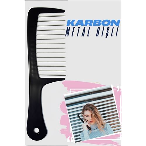 Metal Dişli Masaj Etkili Saç Açma Tarağı