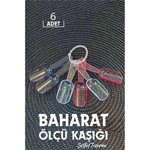 6 lı Şeffaf Baharat Kaşığı Camino Design