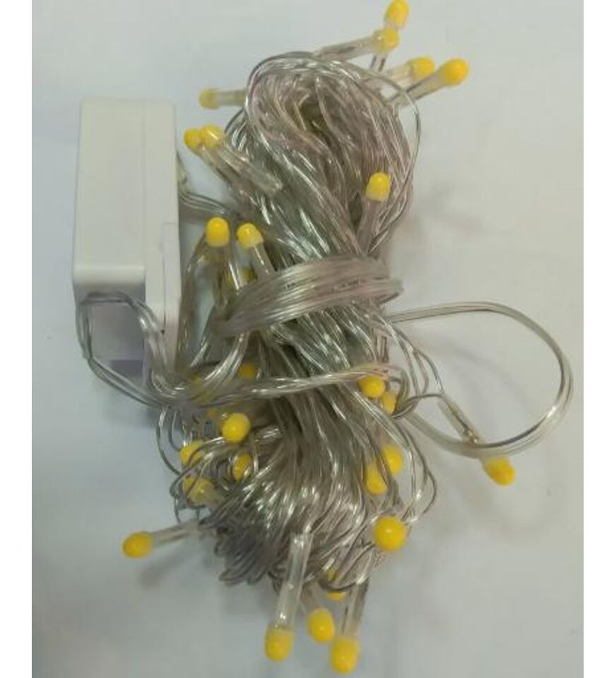 10m 100 Led Damla Uçlu Led Işık BEYAZ IŞIK Şeffaf Kablo