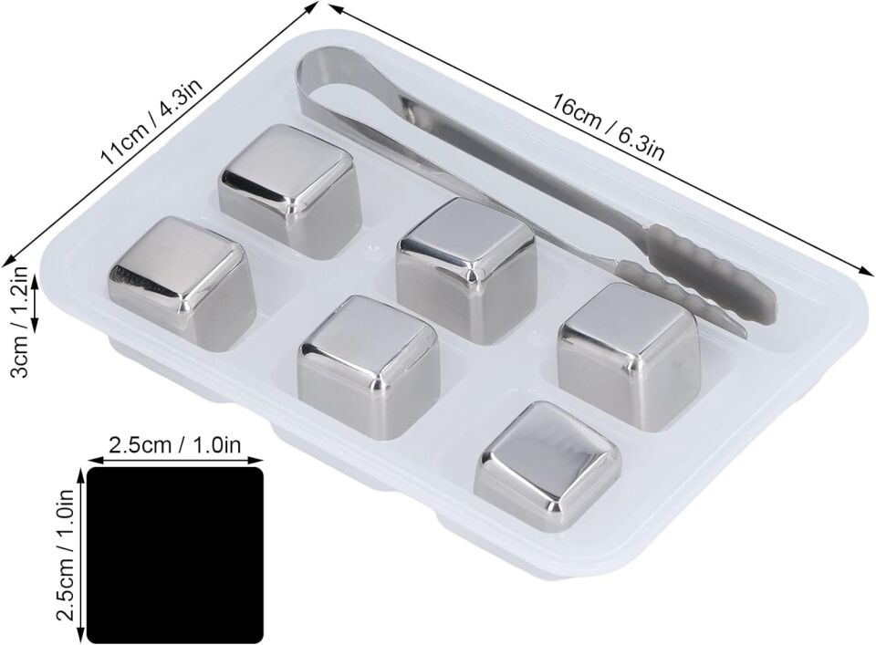 6'lı Çelik Metal Kaplama Soğutma Buz Küpü