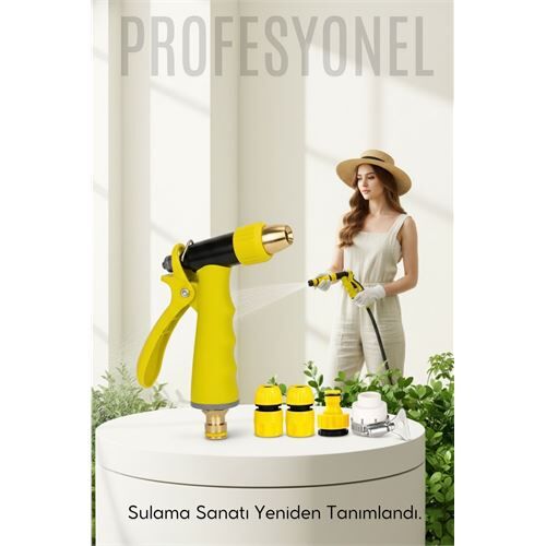 Profesyonel Pirinç Uçlu Basınçlı Hortum Sulama Tabancası Seti Tabancası Seti  Konnektörlü