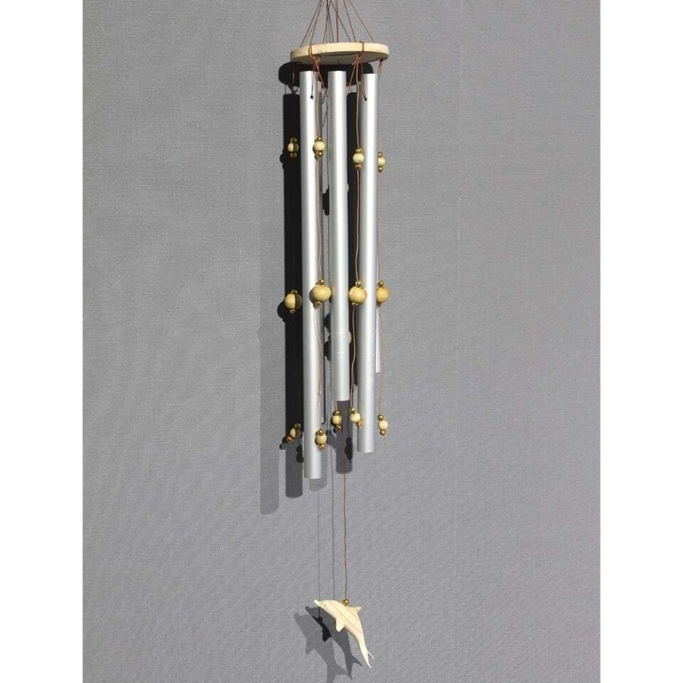 Boncuklu Metal Rüzgar Çanı