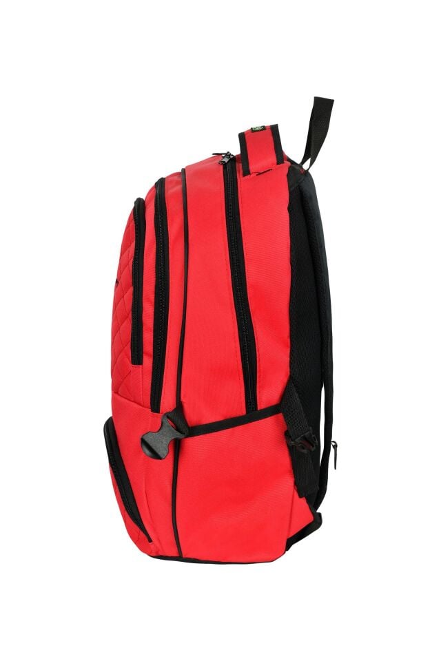 Çok Amaçlı Laptop Dizüstü Bilgisayar Bölmeli Sırt Çanta Kırmızı