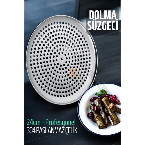 Sarma Dolma Süzgeci 24 cm 304 Paslanmaz Çelik