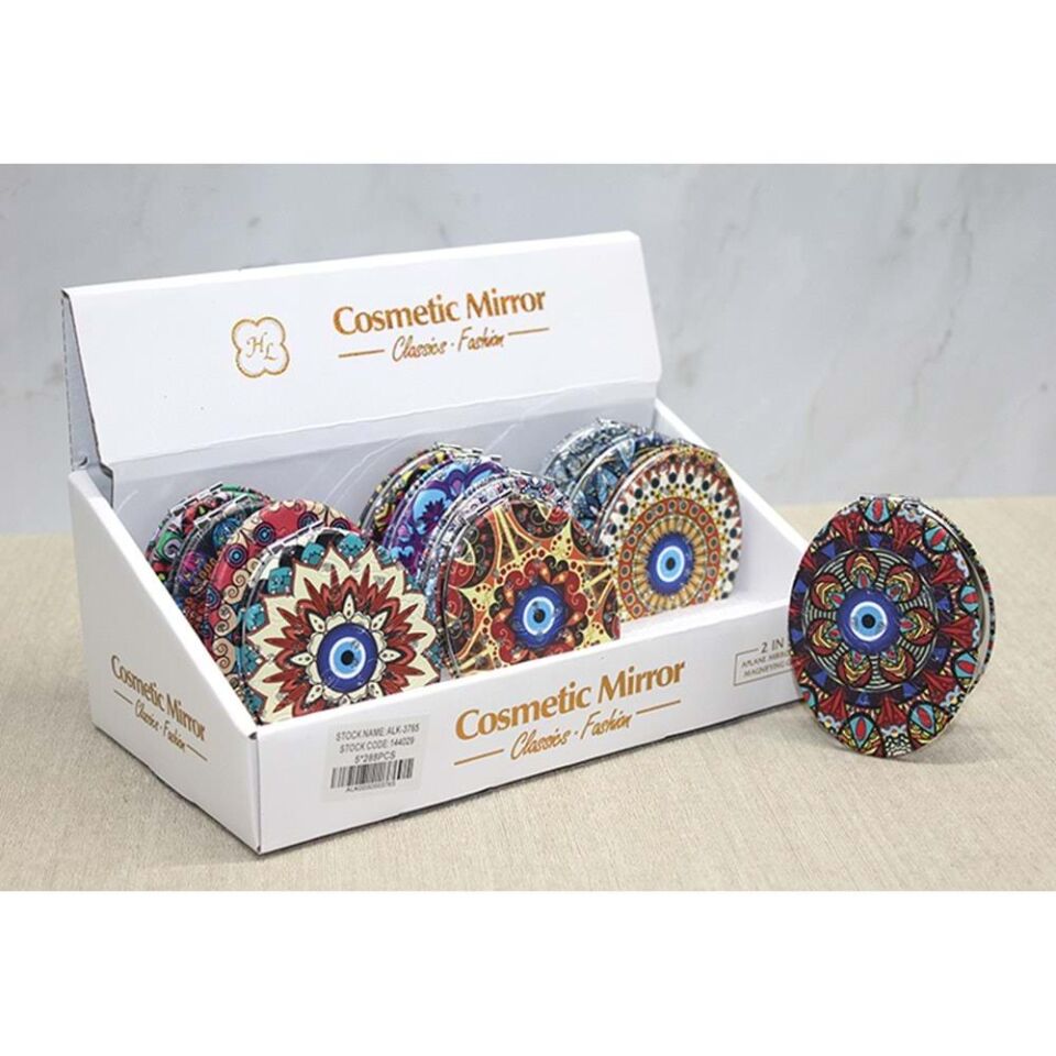 Taşlı El Aynası Oval İnce