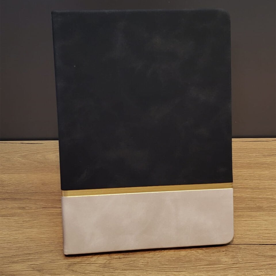 Siyah Çizgili Deri Defter