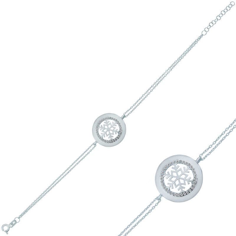 925 Ayar Gümüş Kar Tanesi Bileklik