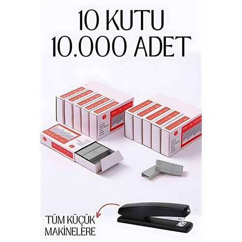 10 Kutu 10.000 Adet Küçük Zımba Teli
