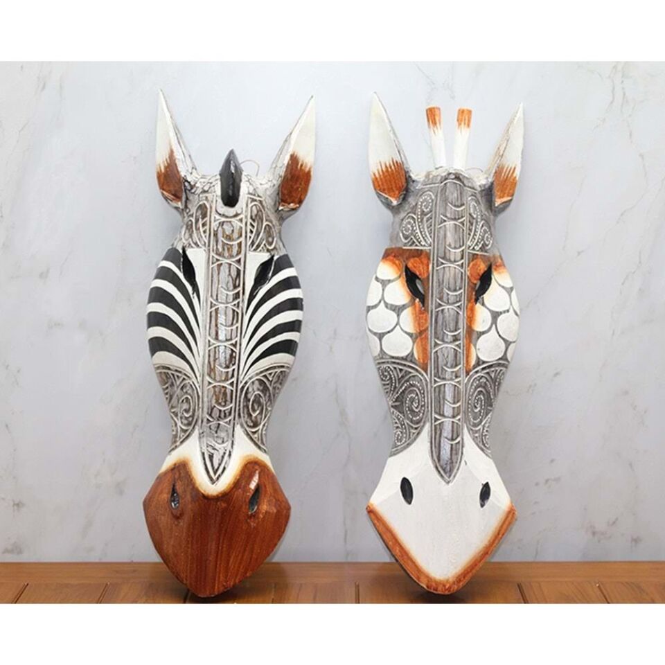 Ahşap Duvara Asmalı Maske