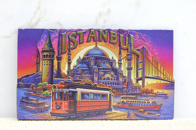 Ahşap İstanbul Temalı Magnet