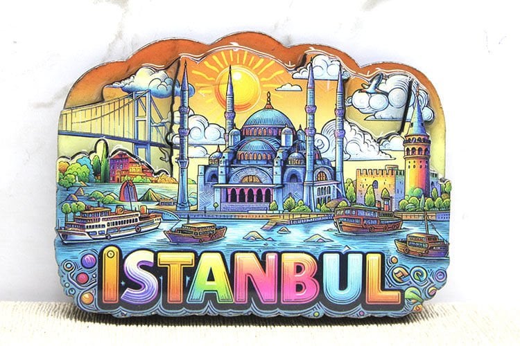 Ahşap İstanbul Temalı Magnet