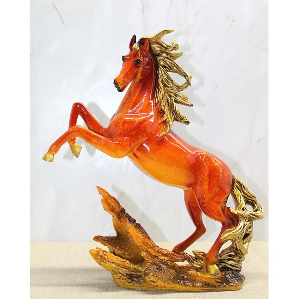 Polyester Şahlanmış At Figürü