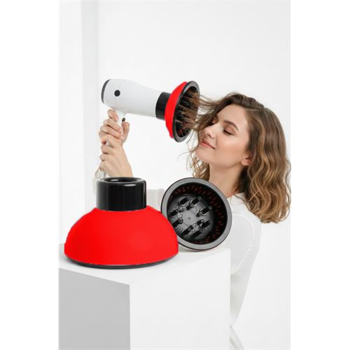 Fön Için Difüzör Vigo Başlık - Saç Kurutma Başlığı Profesyonel KIRMIZI