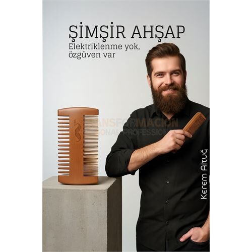 Ahşap Sakal ve Bıyık Tarağı – Antistatik Şimşir Tarak
