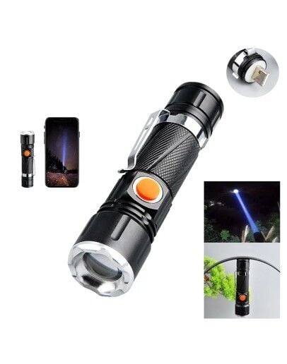 P50 LED ŞARJLI MIKNATISLI USB EL FENERİ