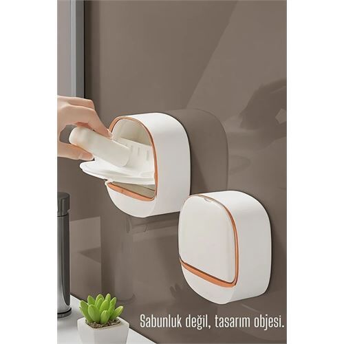 Tasarım Obje 2 Lİ Sabunluk - Kendinden Yapışkanlı Sabunluk