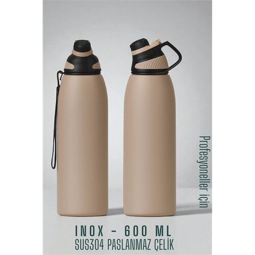 Inox Çelik Termos - 600 ml  SUS304 Çelik Termos Profesyonel PUDRA