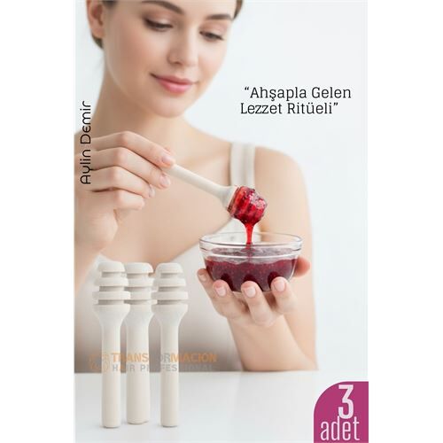 3’lü Ahşap Mini Kaşık Seti – 6.5 cm Reçel, Bal ve Sos Servisi İçin Doğal Sunum Kaşıkları