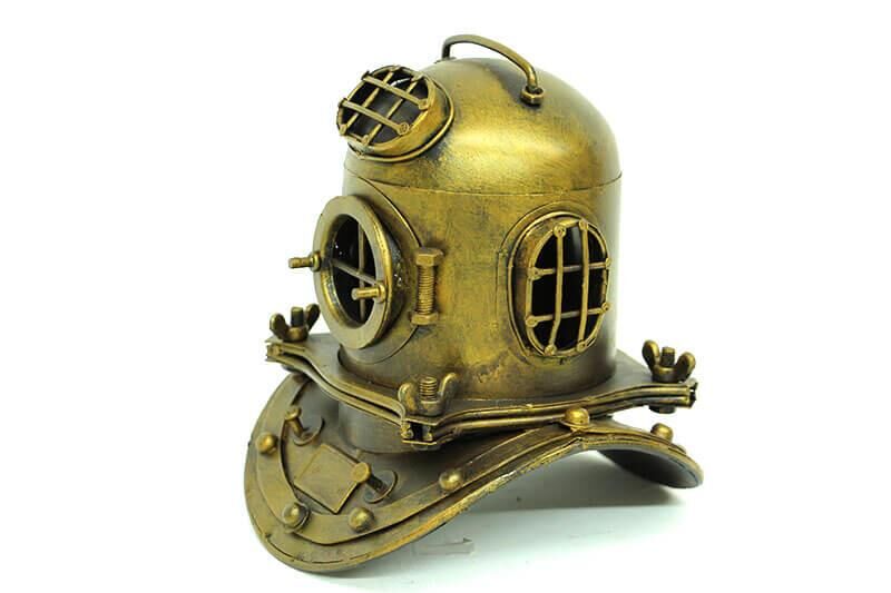 Dekoratif Metal Dalgıç Başlığı Vintage Biblo Ev Ofis Hediyelik