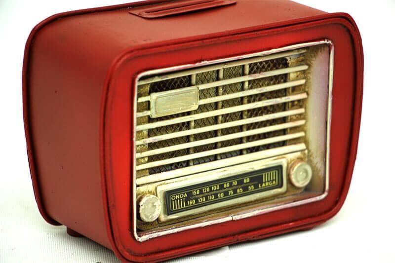 Dekoratif Metal Radyo Kumbara Vintage Ev Ofis Hediyelik