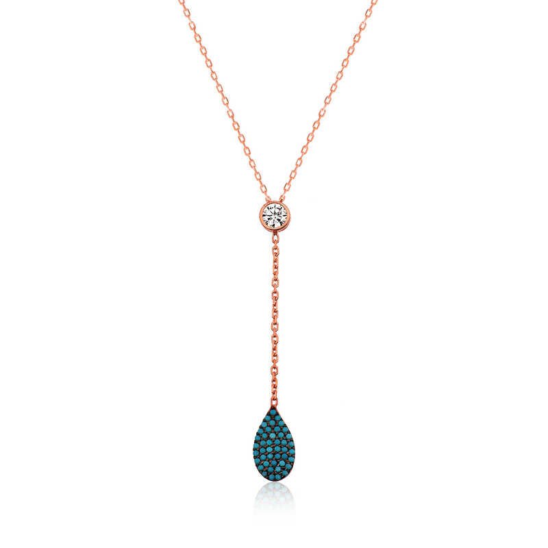 925 Ayar Gümüş Aşk Damlası Bayan Gümüş Kolye