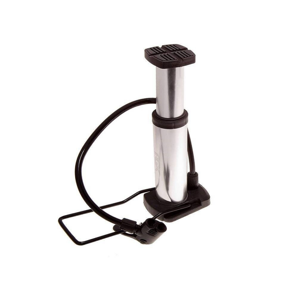 Yüksek Basınçlı Alüminyum Gümüş Renk Top Bisiklet Taşınabilir Hava Ayak Pompası