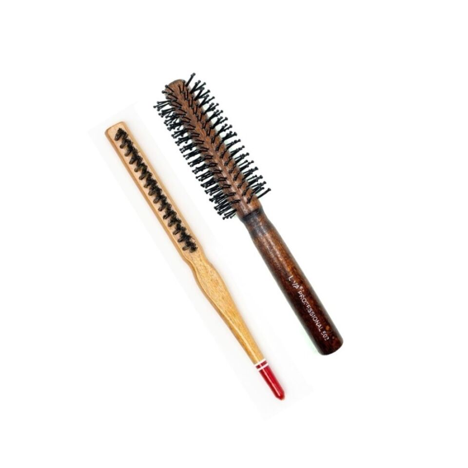 503 Ve 690 Profesyonel Yanmaz Set Topuz Saç Fırçası-2'li