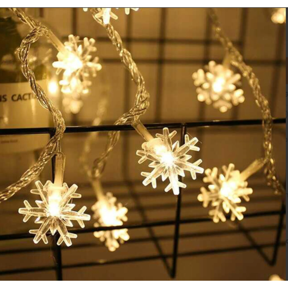 Kar Tanesi 5m 28 Led Gün Işığı kartanesi:4cm PİLLİ 2 KADEMELİ