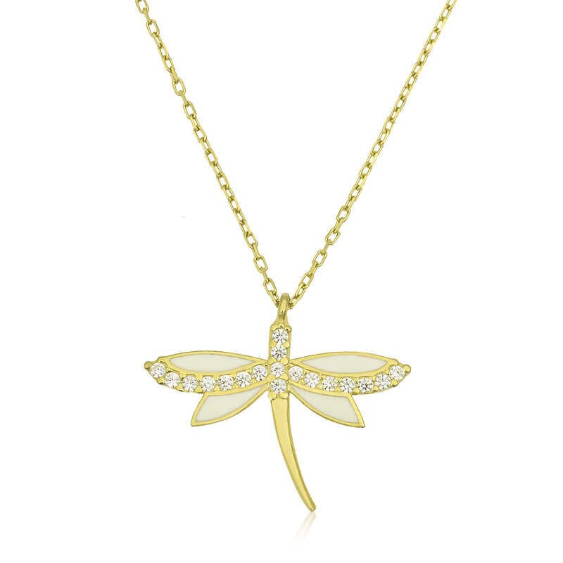 925 Ayar Gümüş Yusufçuk Bayan Gümüş Kolye