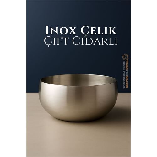 Çift Cidarlı Kase - Inox Çelik Kase  18 cm