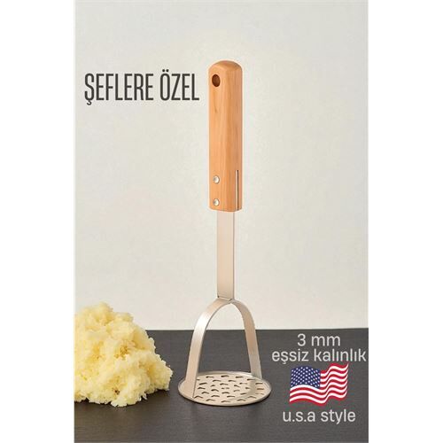 Patates Ezici 3 mm Kalınlık 304 Paslanmaz Çelik Havuç Muz Avokado Ezici