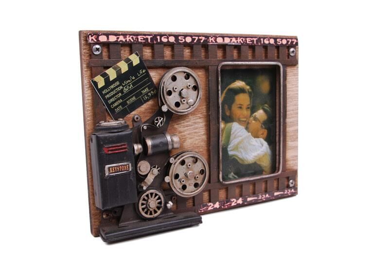 Metal Çerçeve Sinema Projektörü Dekorlu Dekoratif Hediyelik