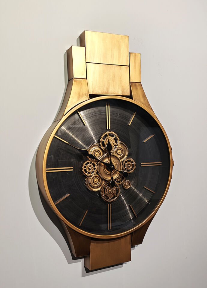 Özel Tasarım Metal Çarklı Duvar Saati