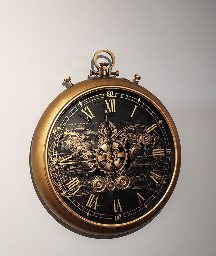 Özel Tasarım Metal Çarklı Duvar Saati