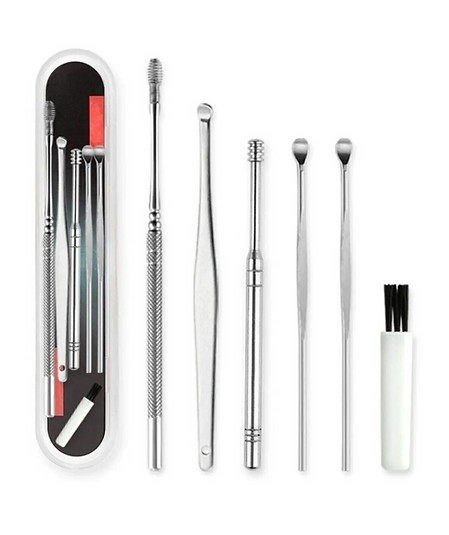 6 Parça Paslanmaz Çelik Kulak Temizleyici