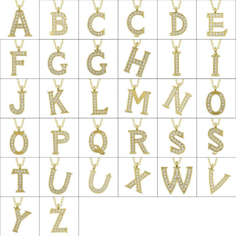 925 Ayar Gümüş Gold I Harfi Kadın Gümüş Kolye