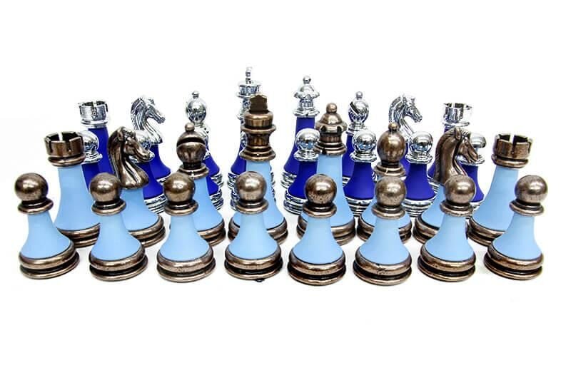 Satranç Taşı Zamak Polyester Parlement Turkuaz