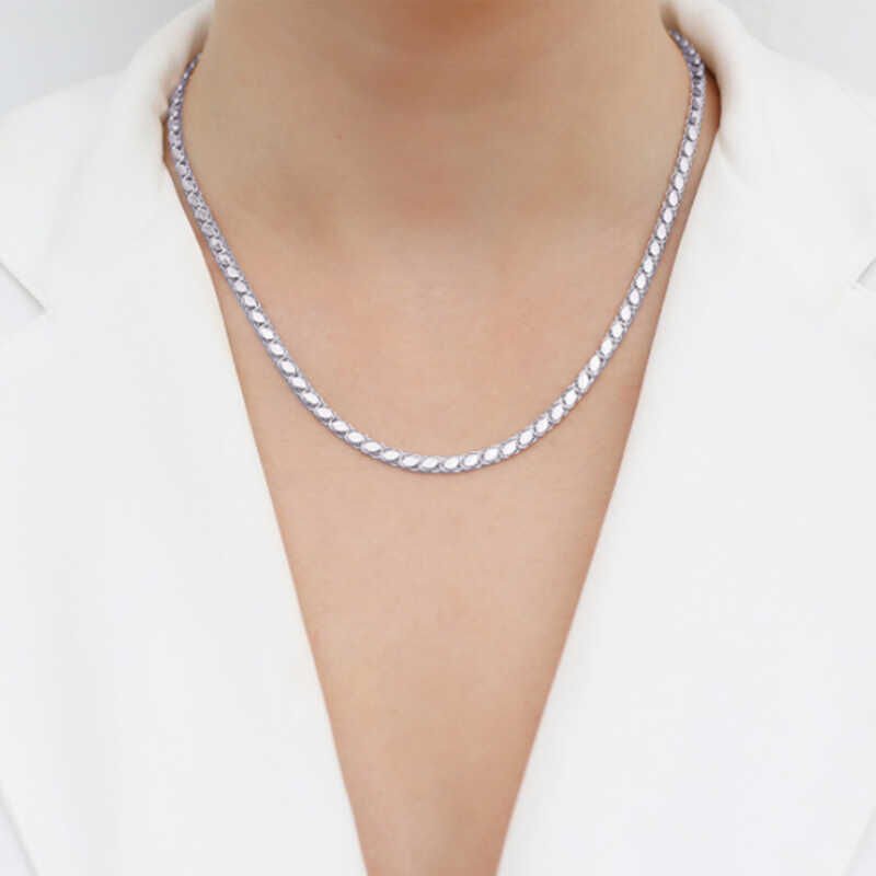 925 Ayar Gümüş Pullu Arpa Zincir