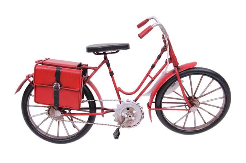 Dekoratif Metal Bisiklet Çantalı Vintage Ev Ofis Hediyelik