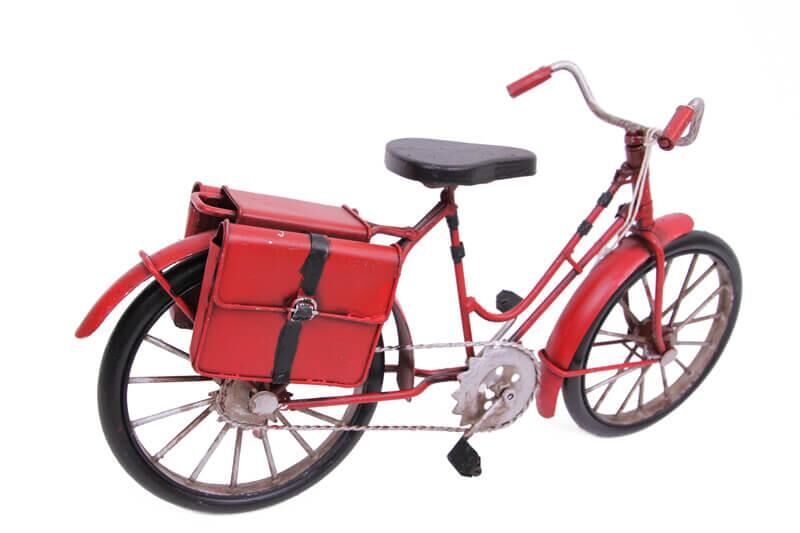 Dekoratif Metal Bisiklet Çantalı Vintage Ev Ofis Hediyelik