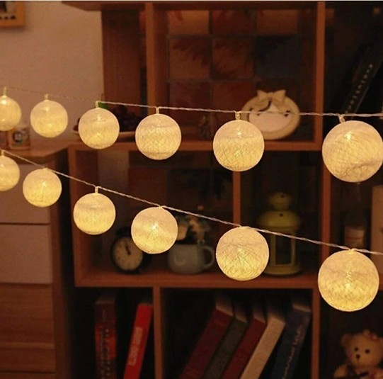 Top Led Oda Süsleme Işıklı Top Aydınlatma 1,5 Metre