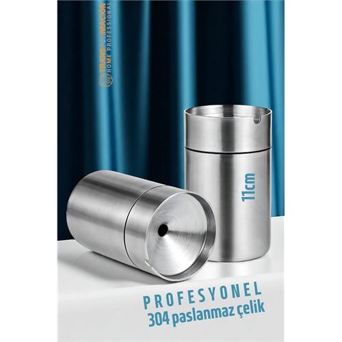 Duman Vermeyen At Sönsün Küllük - Çelik Metal Kül Tablası -Masaüstü Küllük