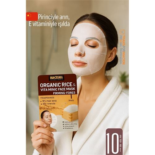 Organik Pirinç & Vitamin E Yüz Maskesi – Gözenek Sıkılaştırıcı Nemlendirici