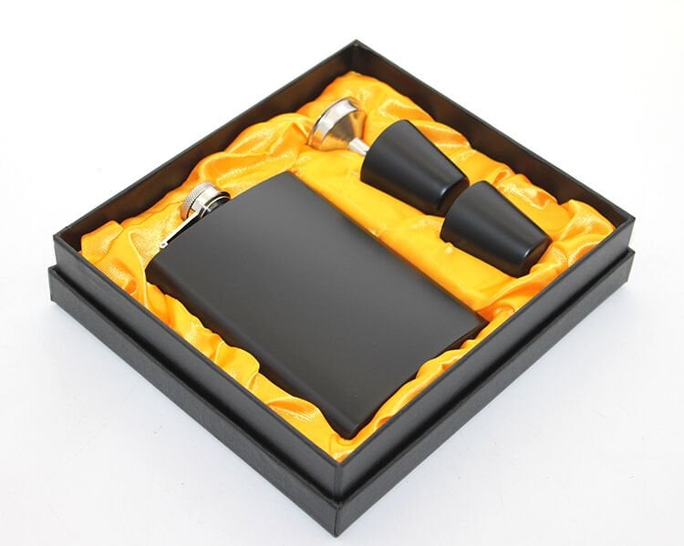 Paslanmaz Çelik 2 Shot Bardaklı Matara Seti