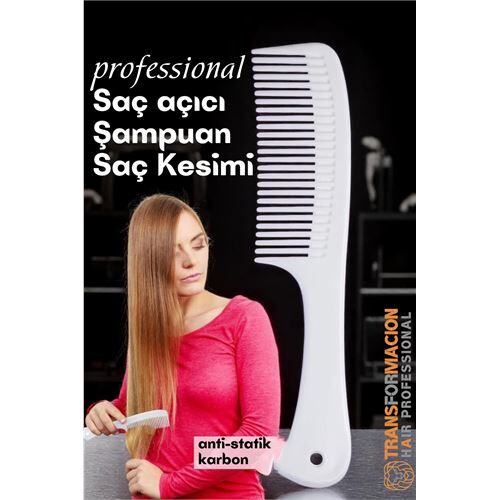 Dolaşık Saç Açıcı Tarak - Şampuan Saç Boyası Tarağı - Geniş Dişli Saç Kesim Tarağı Profesyonel