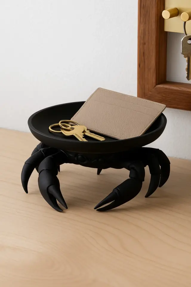 Yengeç Takı, Kahve Yanı Sunumluk Siyah